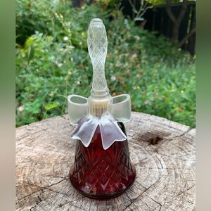 Vintage Avon bell with bow colouge bottle